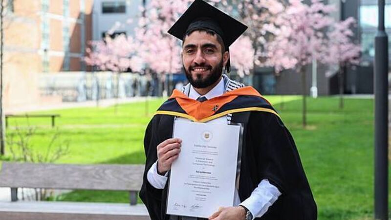 Palestinian student receives first-class honours and tops class at DCU Palestinian student receives first-class honours and tops class at DCU