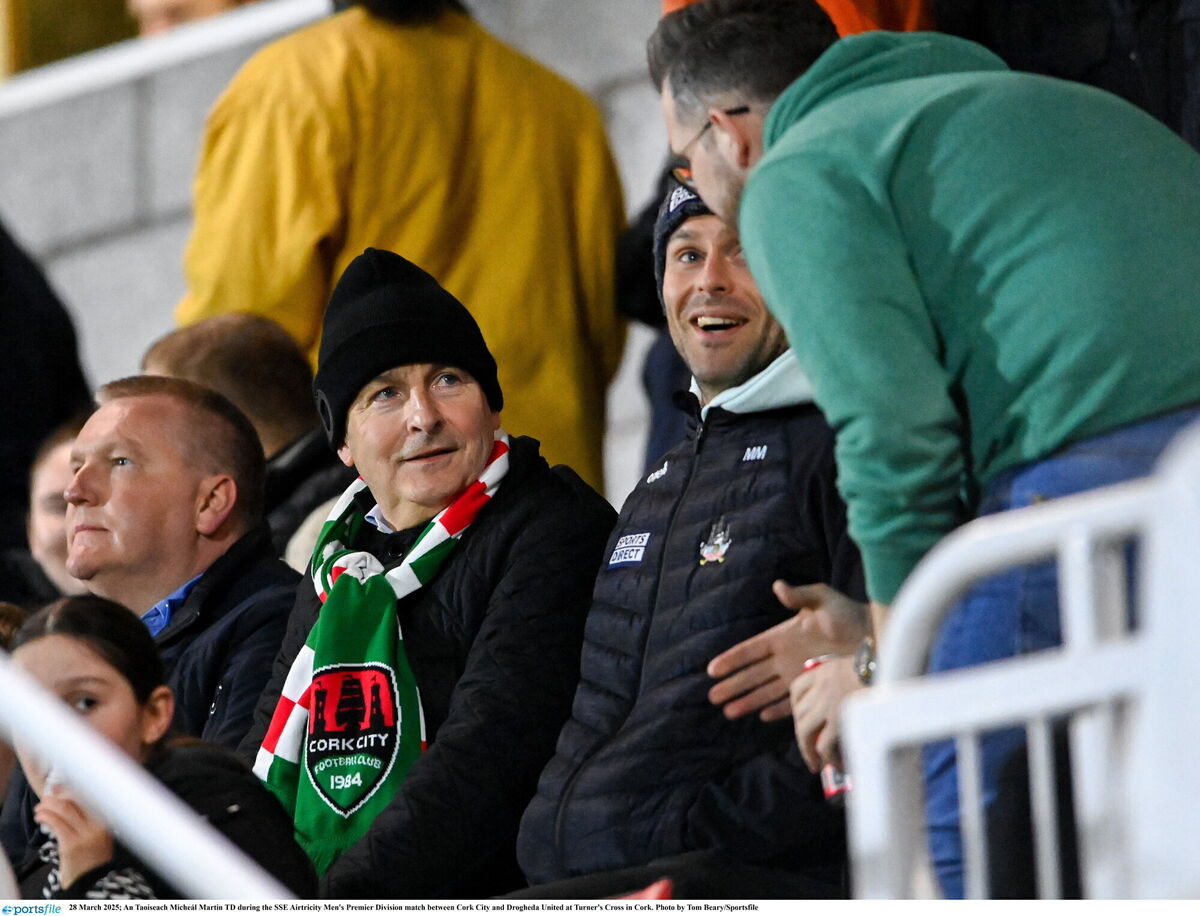 An Taoiseach Micheál Martin TD at Turner's Cross on Friday. Picture: Tom Beary/Sportsfile