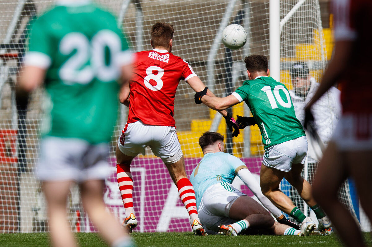 Ian Maguire grabs a goal against Limerick. Picture: INPHO/Tom Maher