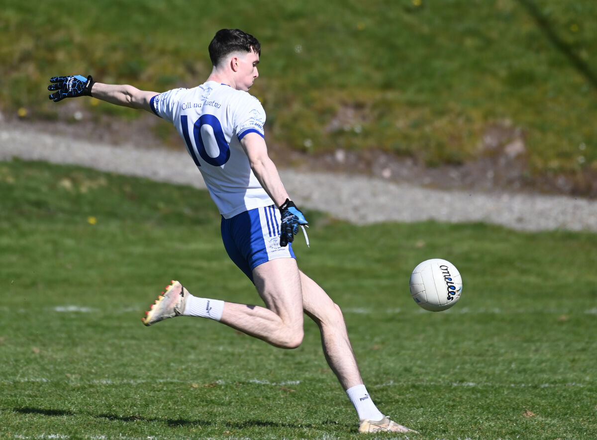 Cill na Martra's Jason MacCárthaigh shoots over another free. Picture: Eddie O'Hare