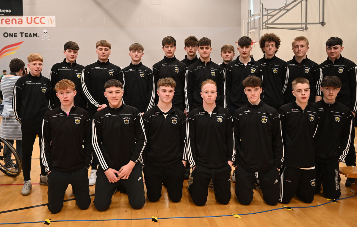  Students from St Francis College, Rochestown at the Wheelchair Basketball4All event for transition year students at Mardyke Arena, UCC on Thursday 13th March 2025. The event is in collaboration with the B.Ed. Physical Education, Sports Studies and Arts programme in University College Cork and Irish Wheelchair Association Sport, UCC Sport and the Mardyke Arena. Pic Larry Cummins
