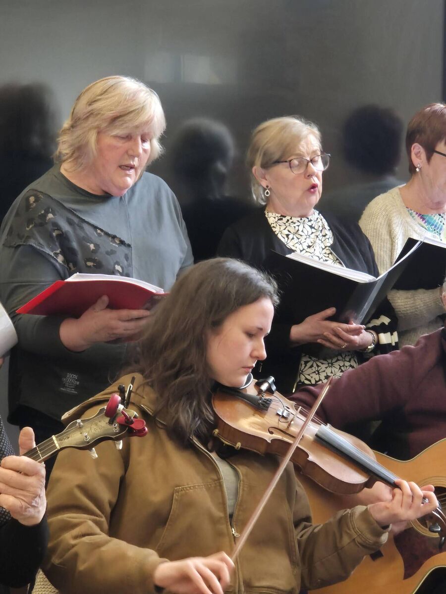 Members of the Club Ceoil Ballyphehane Ballad Group in action at Tory Top Library, where they entertained locals to celebrate Seachtain na Gaeilge. Pics: Club Ceoil Ballyphehane. Members of the Club Ceoil Ballyphehane Ballad Group in action at Tory Top Library, where they entertained locals to celebrate Seachtain na Gaeilge. Pics: Club Ceoil Ballyphehane.