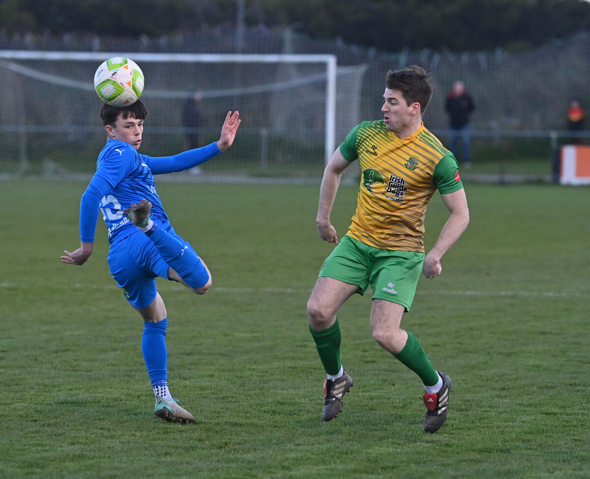Jonathan Hannafin, Rockmount putting pressure on Bobby Keohan, Waterford during the Munster Senior Cup match at Rockmount Park. Picture Dan Linehan Jonathan Hannafin, Rockmount putting pressure on Bobby Keohan, Waterford during the Munster Senior Cup match at Rockmount Park. Picture Dan Linehan