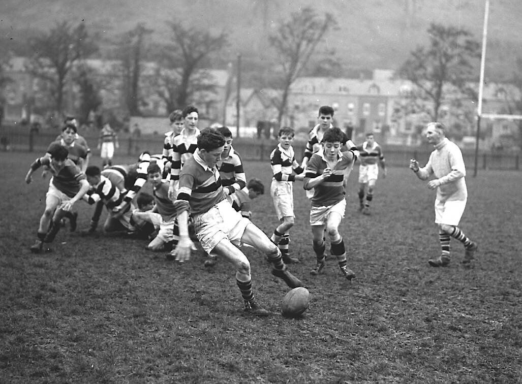 CBC and Pres compete in the Cork Junior Schools Cup at the Mardyke on March 19, 1954