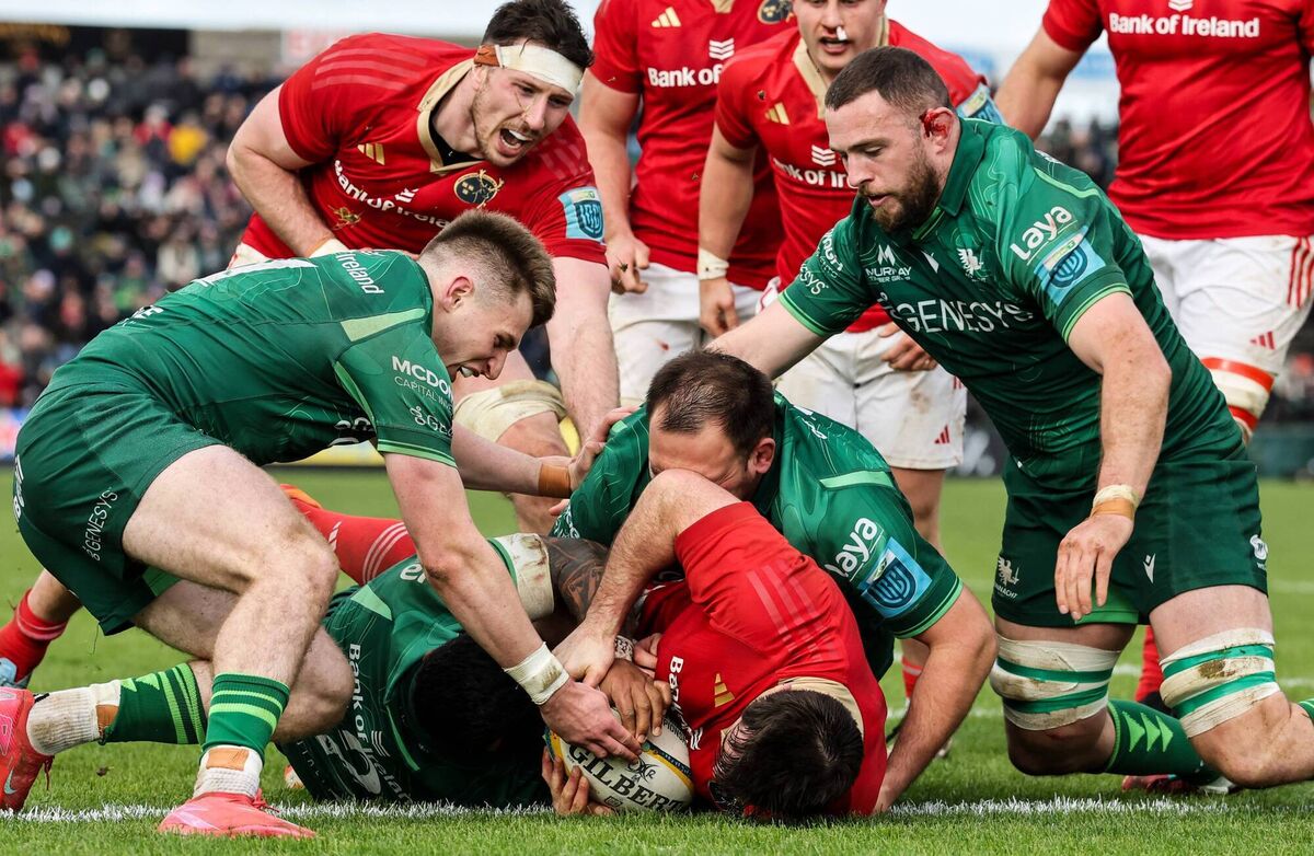 Munster’s Diarmuid Barron scores a try. Picture: INPHO/Billy Stickland Munster’s Diarmuid Barron scores a try. Picture: INPHO/Billy Stickland