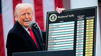 President Trump Holds "Make America Wealthy Again Event" In White House Rose Garden