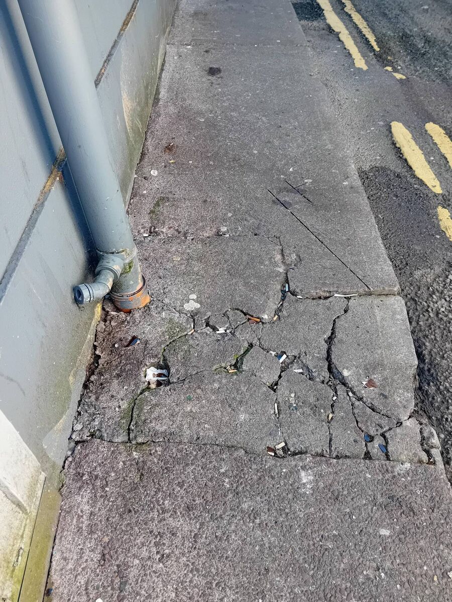 Adrienne said care is needed on crumbling back streets and paths. Adrienne said care is needed on crumbling back streets and paths.