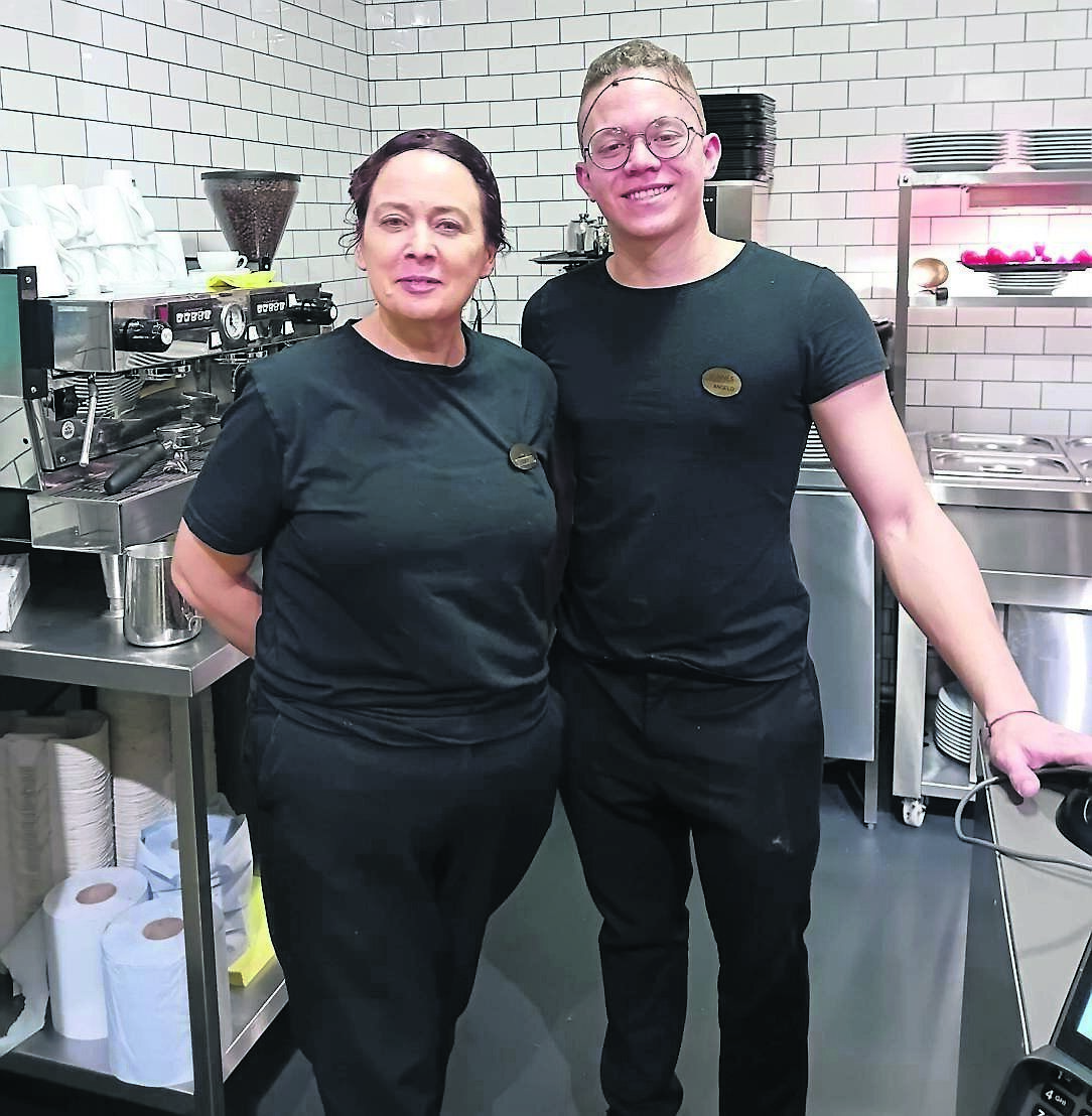 SERVICE WITH A SMILE: Helpful Vicky and Angelo in the Dunnes café in Merchants Quay SERVICE WITH A SMILE: Helpful Vicky and Angelo in the Dunnes café in Merchants Quay