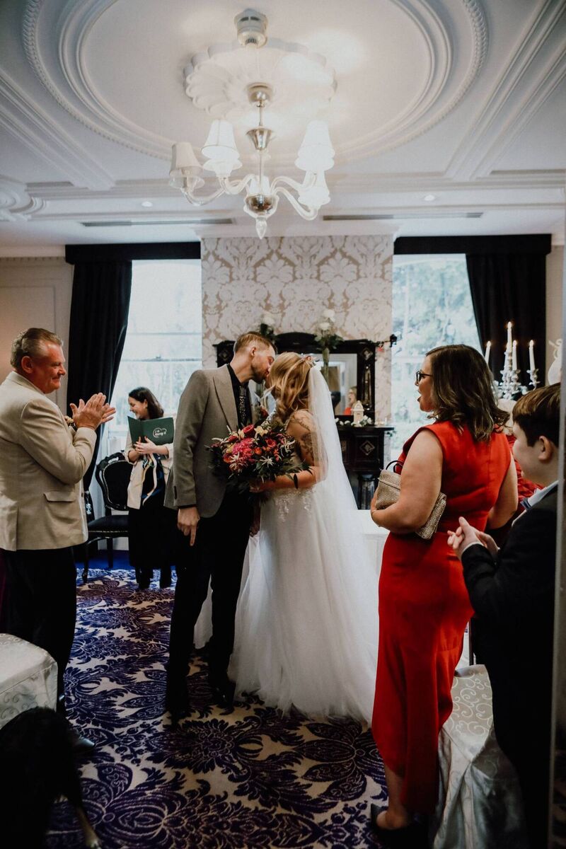 Celebrant Linda Foley married the couple. “I cannot express how much Linda Foley made that day magic for us,” Melanie said. Celebrant Linda Foley married the couple. “I cannot express how much Linda Foley made that day magic for us,” Melanie said.