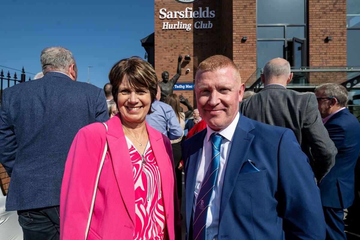 Cllr Margaret Macdonald and Sarsfields chairperson Keith Mulcahy at the unveiling. Picture: Chani Anderson Cllr Margaret Macdonald and Sarsfields chairperson Keith Mulcahy at the unveiling. Picture: Chani Anderson