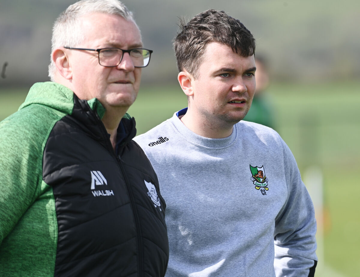 Kanturk's coach Colm Fitzgerald and manager Tom Walsh. Picture: Eddie O'Hare