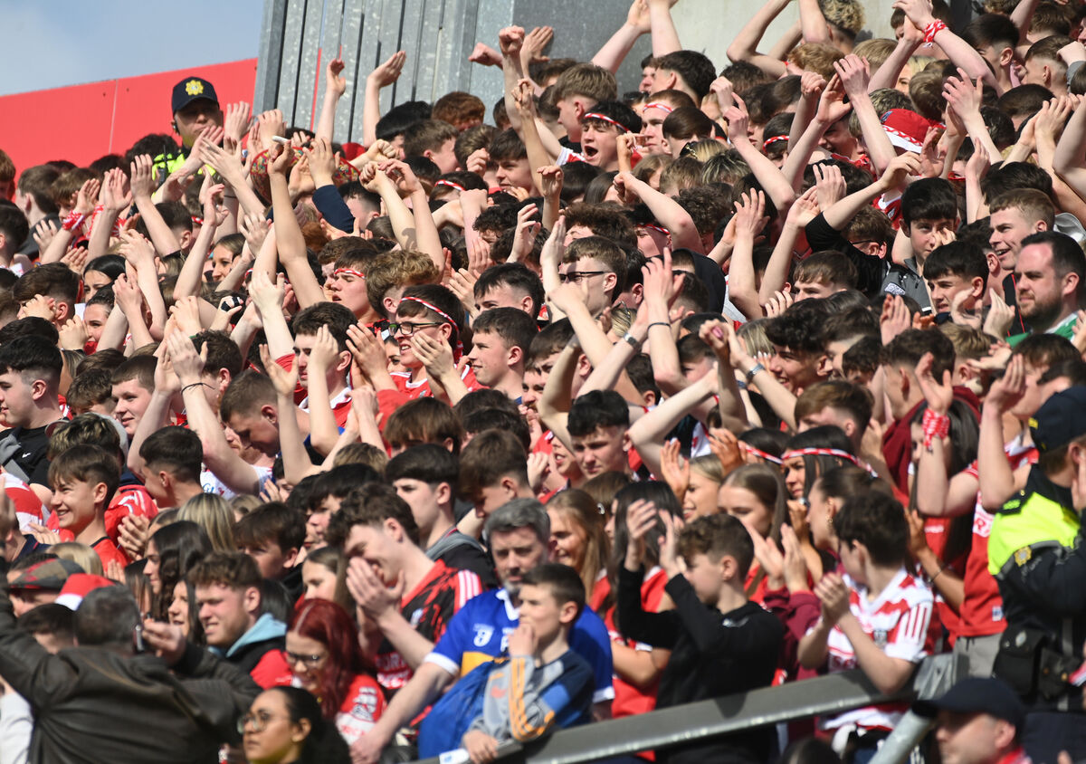 Cork fans in fine voice. Picture: Eddie O'Hare Cork fans in fine voice. Picture: Eddie O'Hare