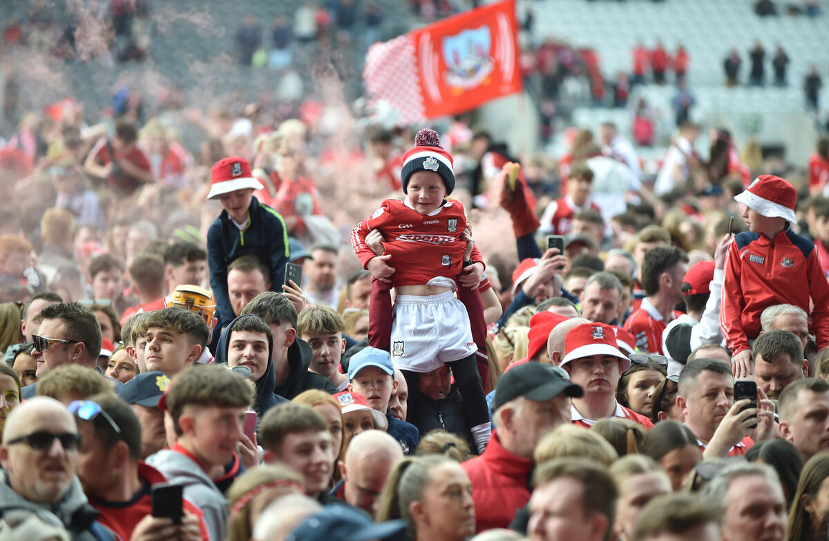 Cork fans celebrate after defeating Tipparary in the Allianz Hurling league final division 1A at SuperValu Páirc Uí Chaoimh. Picture: Eddie O'Hare Cork fans celebrate after defeating Tipparary in the Allianz Hurling league final division 1A at SuperValu Páirc Uí Chaoimh. Picture: Eddie O'Hare