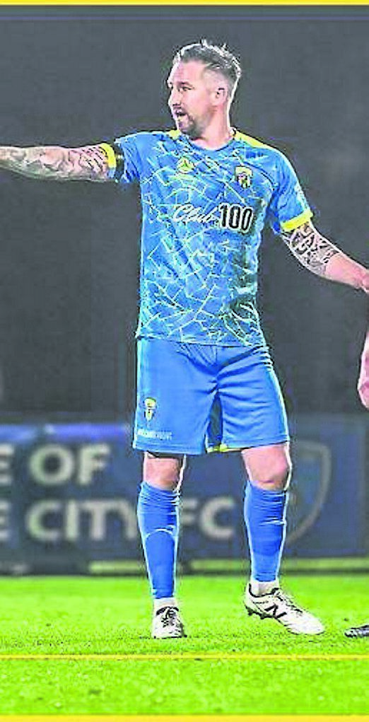 Alan Kearney playing football for Werribee City FC in Australia