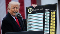 President Trump Holds "Make America Wealthy Again Event" In White House Rose Garden