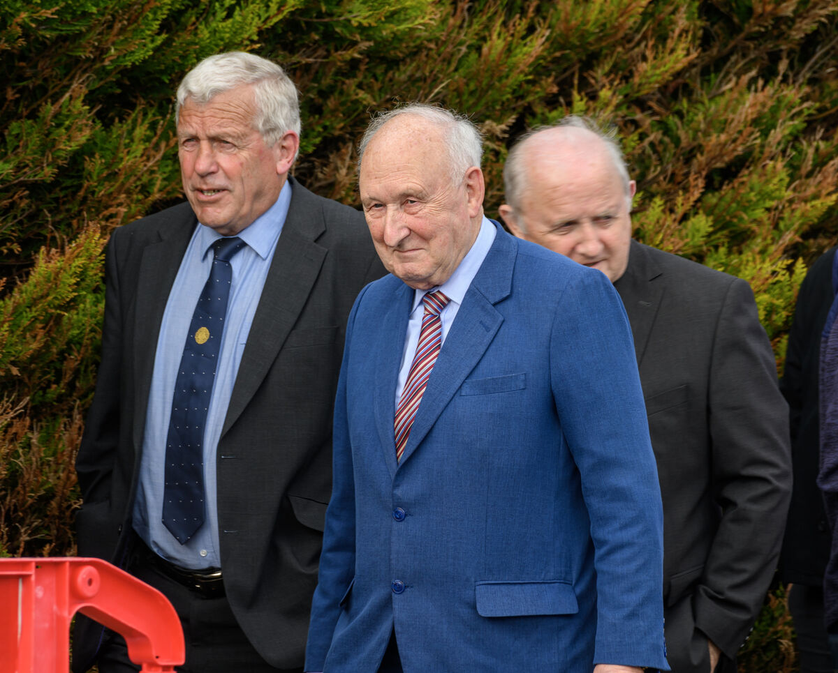  Former Cork County Board secretary Frank Murphy with Jerry O'Sullivan and Pearse Murphy for Micko's removal last week. Picture: Dan Linehan