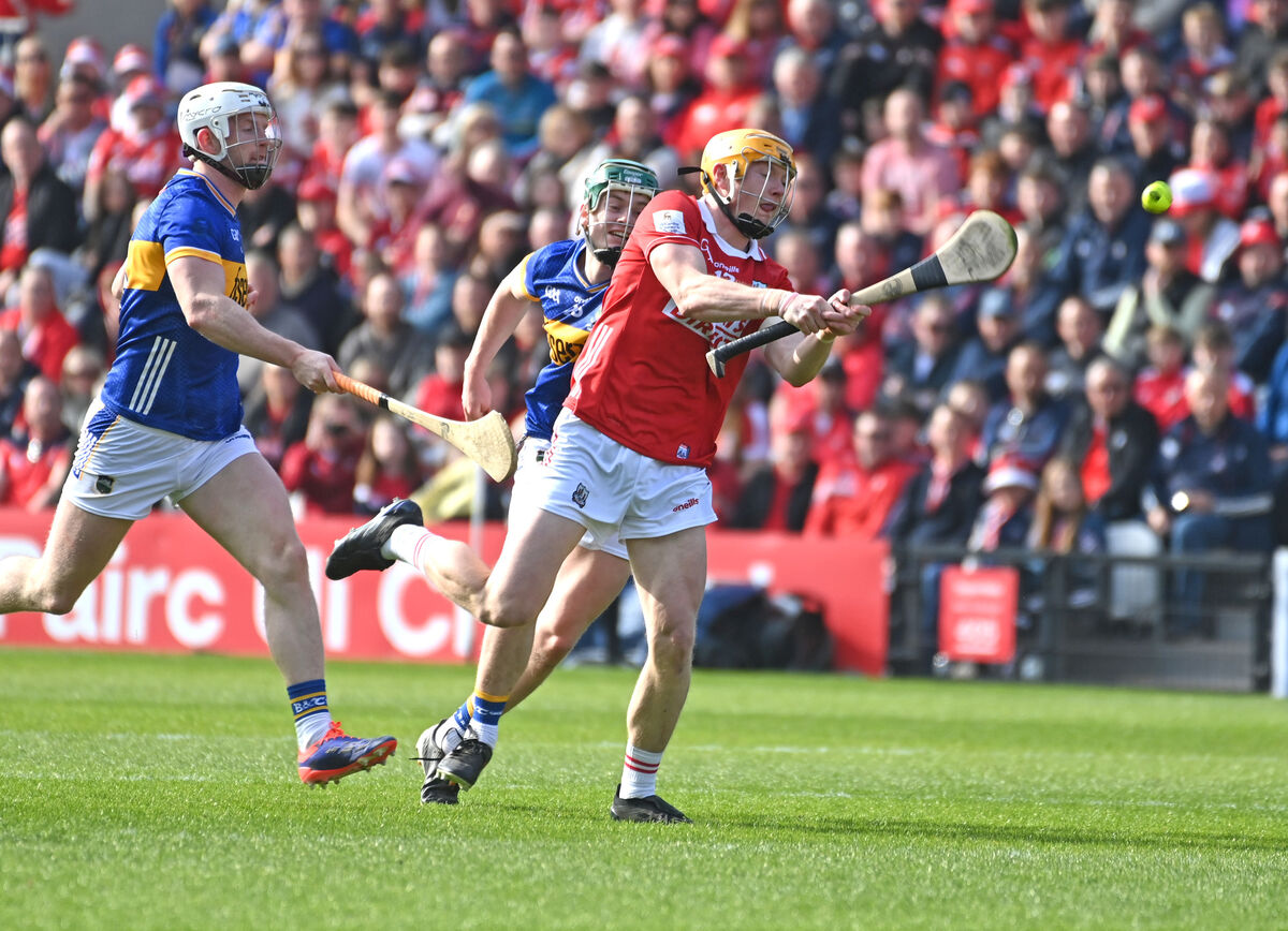 Cork's Shane Barrett shoots a point against Tipp at SuperValu Páirc Uí Chaoimh. Picture: Eddie O'Hare