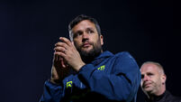 Tim Clancy applauds the fans dejected after the game 11/4/2025