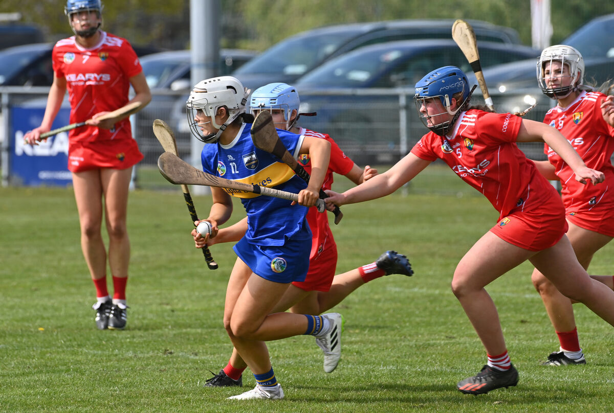 Millie Lombard, Cork, looking to tackle Elana McGrath, Tipperary. Picture: Dan Linehan Millie Lombard, Cork, looking to tackle Elana McGrath, Tipperary. Picture: Dan Linehan