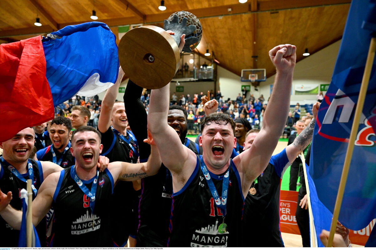 UCC Demons captain David Lehane and his team-mates celebrate with the trophy. Picture: Tyler Miller/Sportsfile UCC Demons captain David Lehane and his team-mates celebrate with the trophy. Picture: Tyler Miller/Sportsfile