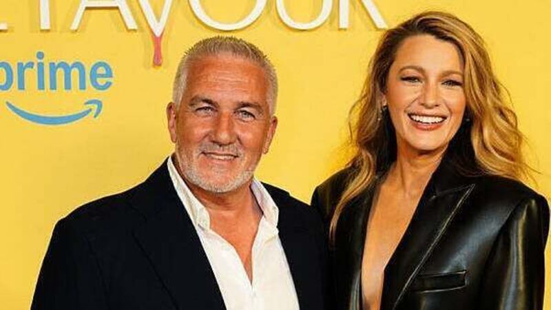 Blake Lively in all-black outfit for film screening with Paul Hollywood