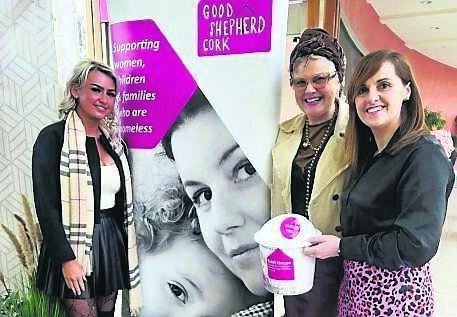 Style advisor Dee Kelly with Claire Harrington and Jessica Heaphy from Edel House at the recent partnered pop-up at Mahon Point Shopping Centre.