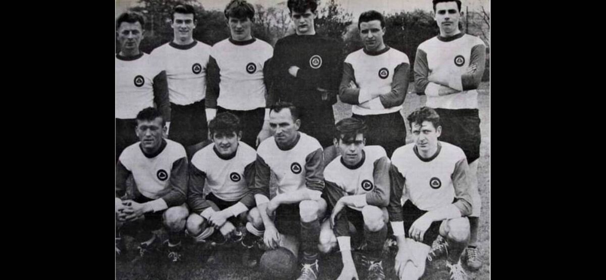Beamish AFC Inter-house team of 1962. Back row ( from left) (one  founder member of Ringmahon Rangers) J O’Leary, O Nagle, J Bogie, D Desmond, S Flynn, M Brady. Front row , M Daly, J O’Connor, E Byrne, M Fowler, F O’Brien.