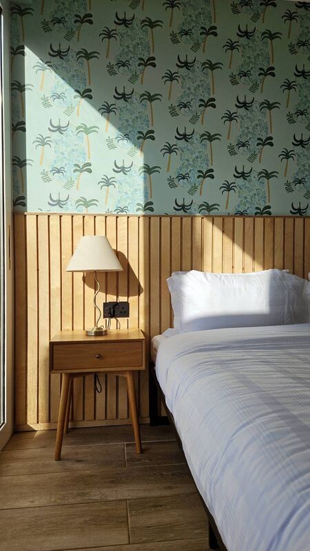 A view of one of the bedrooms at The Little Island Resort. 