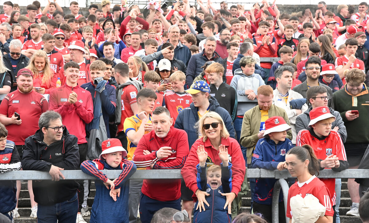  Cork fans in fine voice at Zimmer Biomet Páirc Chíosóg for the Munster SHC game against Clare. Picture: Eddie O'Hare