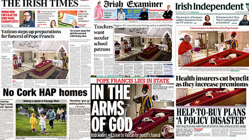 What the papers say: Wednesday's front pages What the papers say: Wednesday's front pages