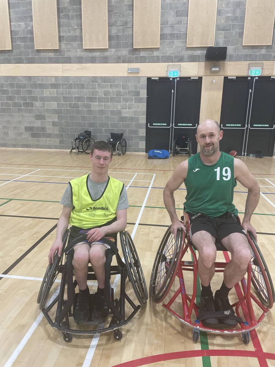 Father and son Wesley and Oisin O’Connor who will play for the Rebel Wheelers basketball team at the Eurocup in Sardinia in the coming days. KD Father and son Wesley and Oisin O’Connor who will play for the Rebel Wheelers basketball team at the Eurocup in Sardinia in the coming days. KD