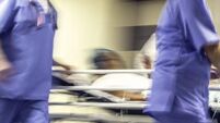 Blurred emergency in hospital