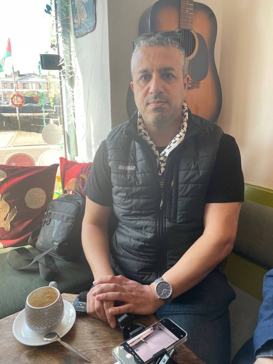Palestinian film-maker, Yousef Alhelou, whose award-winning documentary The Phoenix of Gaza was shown in Cork last week, pictured in the Myo Café on Popes Quay where he was interviewed by The Echo reporter, Concubhar Ó Liatháin.