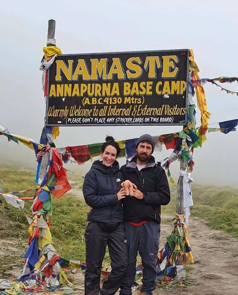 Kate and Seán Philpott at the Annapurna base camp in Nepal, September 2019. Kate and Seán Philpott at the Annapurna base camp in Nepal, September 2019.