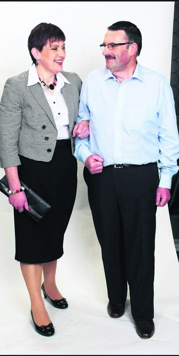 Sandra and Frank Buttimer lost 23 stone together. 