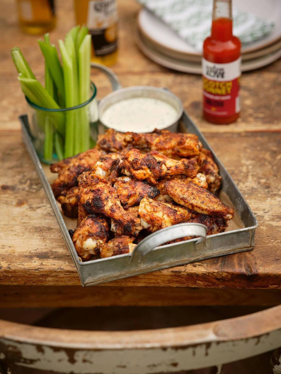 Tom Kerridge's dry-rub chicken wings. Picture: Cristian Barnett/PA Tom Kerridge's dry-rub chicken wings. Picture: Cristian Barnett/PA