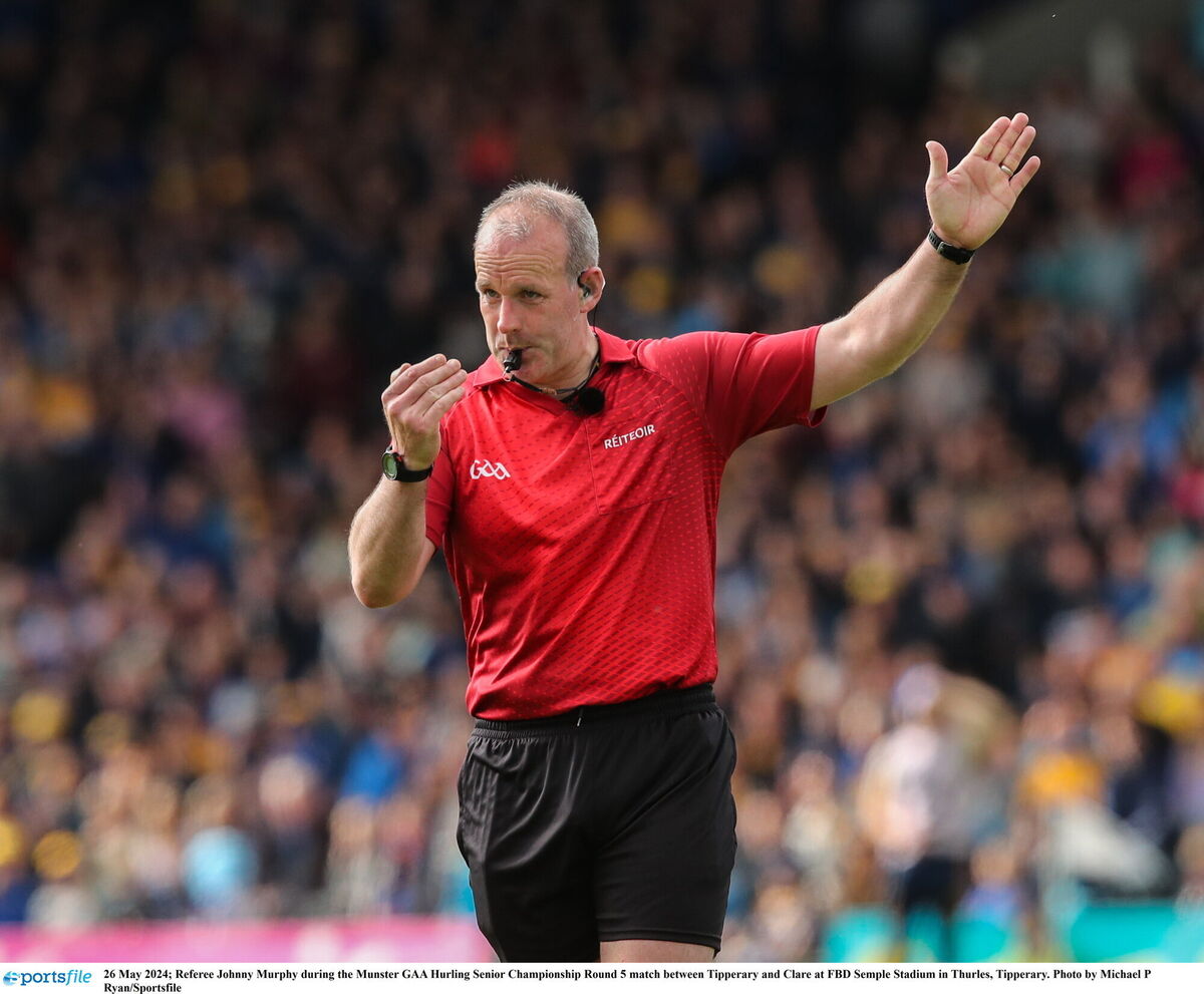 Referee Johnny Murphy. Picture: Michael P Ryan/Sportsfile