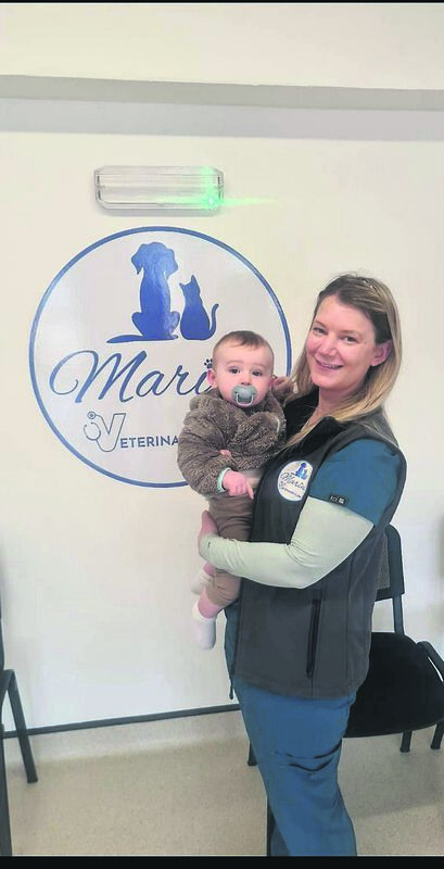 Vet Sarah Kelleher, who has just opened her new business on the Marina in Cork city, with her son Ted