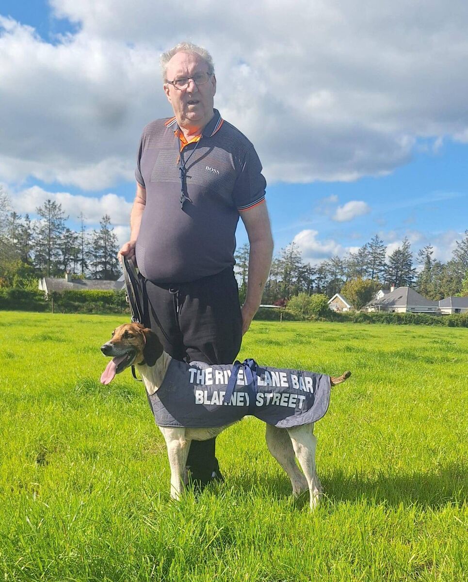 Donal O'Donovan with High Miss of Griffin United winner of the Jimmy Carey Senior draghunt at Shanlyre. 