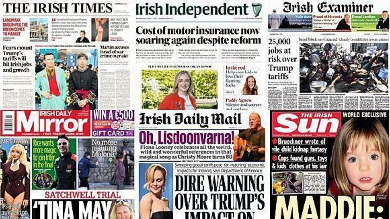 What the papers say: Wednesday's front pages