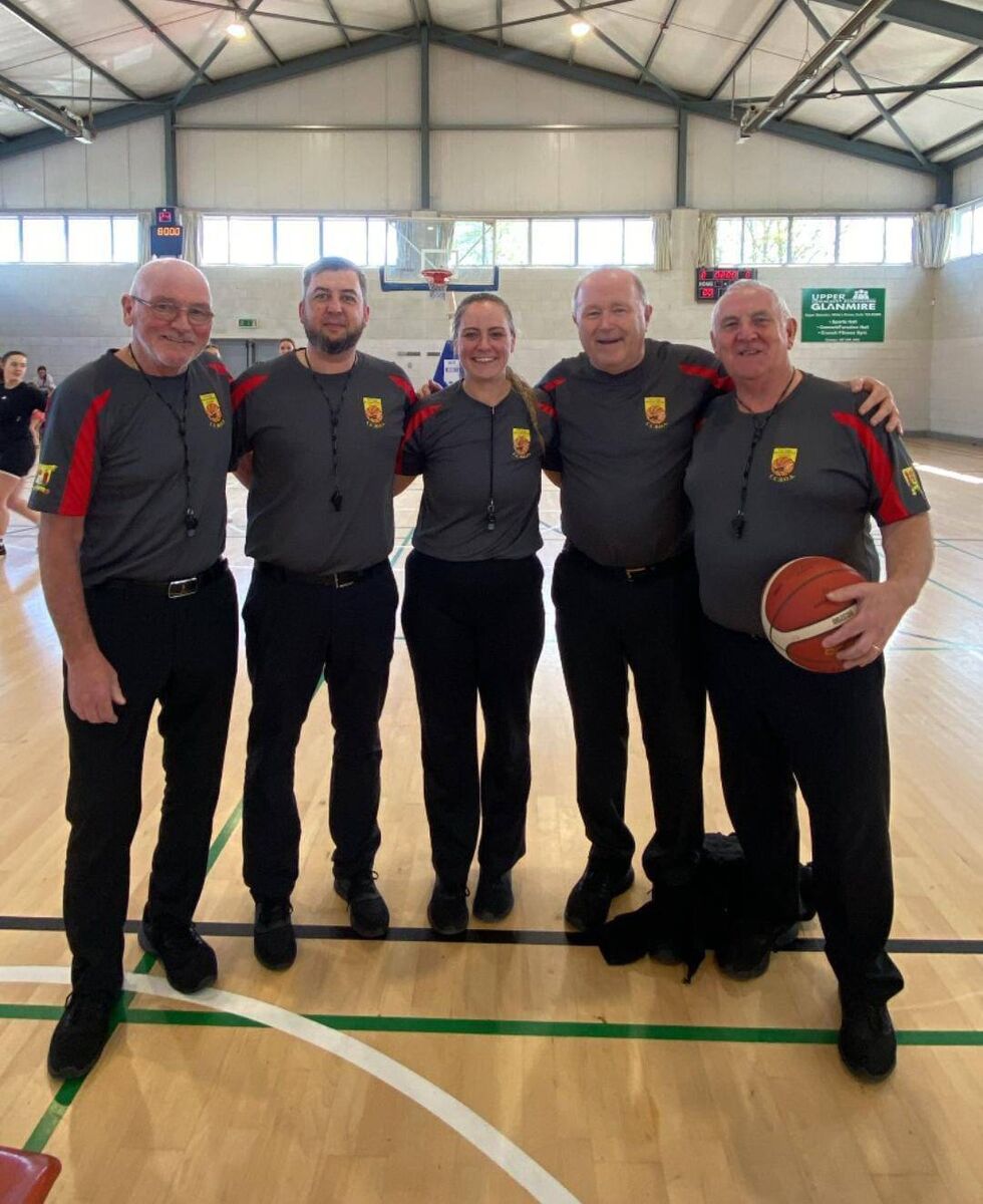 The Cork referees Denis Hennessy, Kestis Vaseline, Alison Kearney, Stewart Joyce and  John Houlihan who gave up their time for free at the tournament. KD 