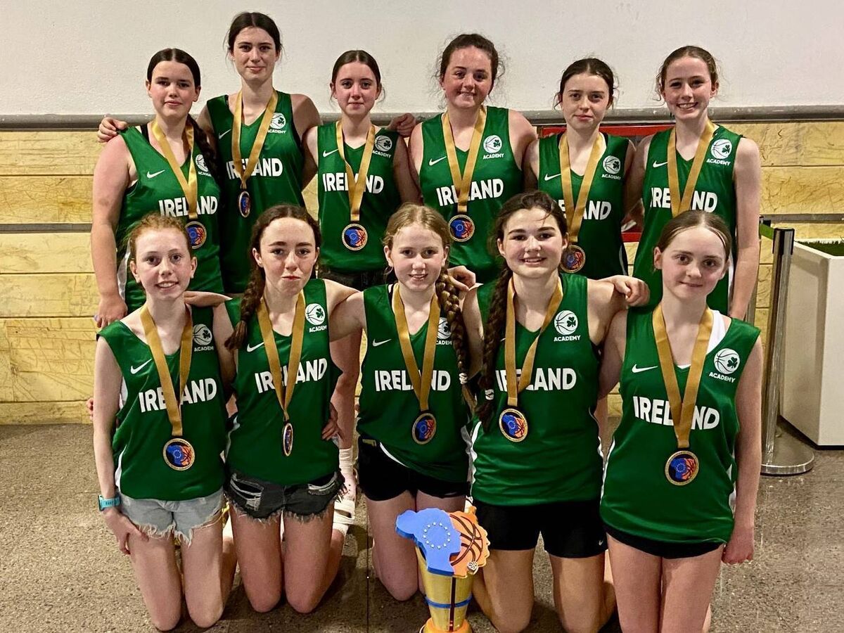 The victorious Glanmire U14 girls team that won the tournament in Gran Canaria recently. KD 