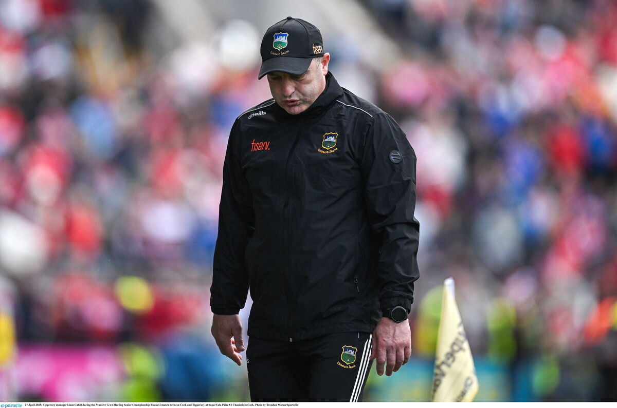 Tipperary manager Liam Cahill during the Munster GAA Hurling Senior Championship Round 2 match between Cork and Tipperary at SuperValu Páirc Uí Chaoimh in Cork. Picture: Brendan Moran/Sportsfile