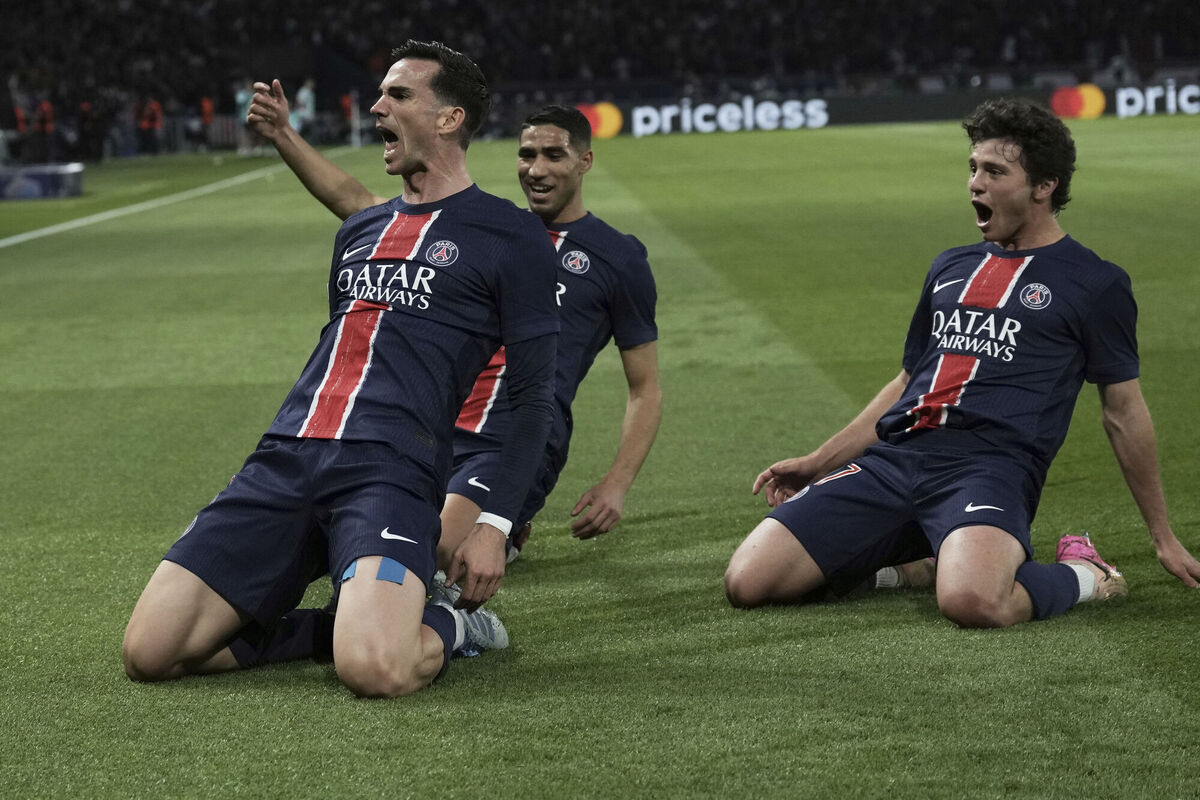 PSG's Fabian Ruiz celebrates after scoring his side's opening goal the Champions League semifinal, second leg soccer match against Arsenal at the Parc des Princes in Paris. Picture: AP Photo/Aurelien Morissard PSG's Fabian Ruiz celebrates after scoring his side's opening goal the Champions League semifinal, second leg soccer match against Arsenal at the Parc des Princes in Paris. Picture: AP Photo/Aurelien Morissard