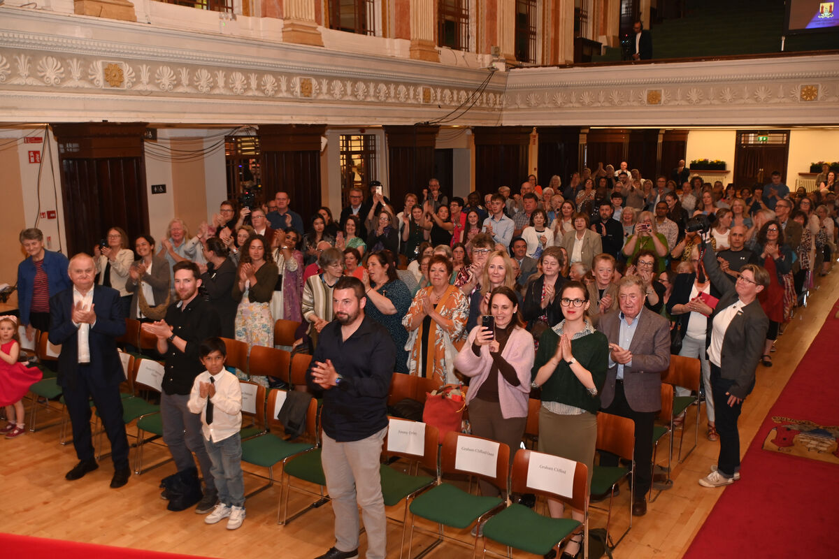 There was a standing ovation for Siobhán O’Dowd as she accepted an award for her contribution to community development, inclusion, lifelong learning, and LGBTI+ activism.