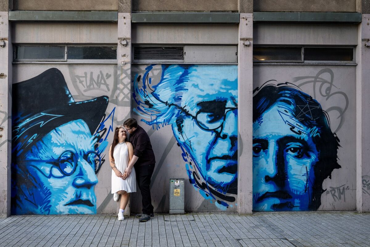 Thomas and Hannah following their surprise engagement at Cork Opera House. Picture: Chani Anderson