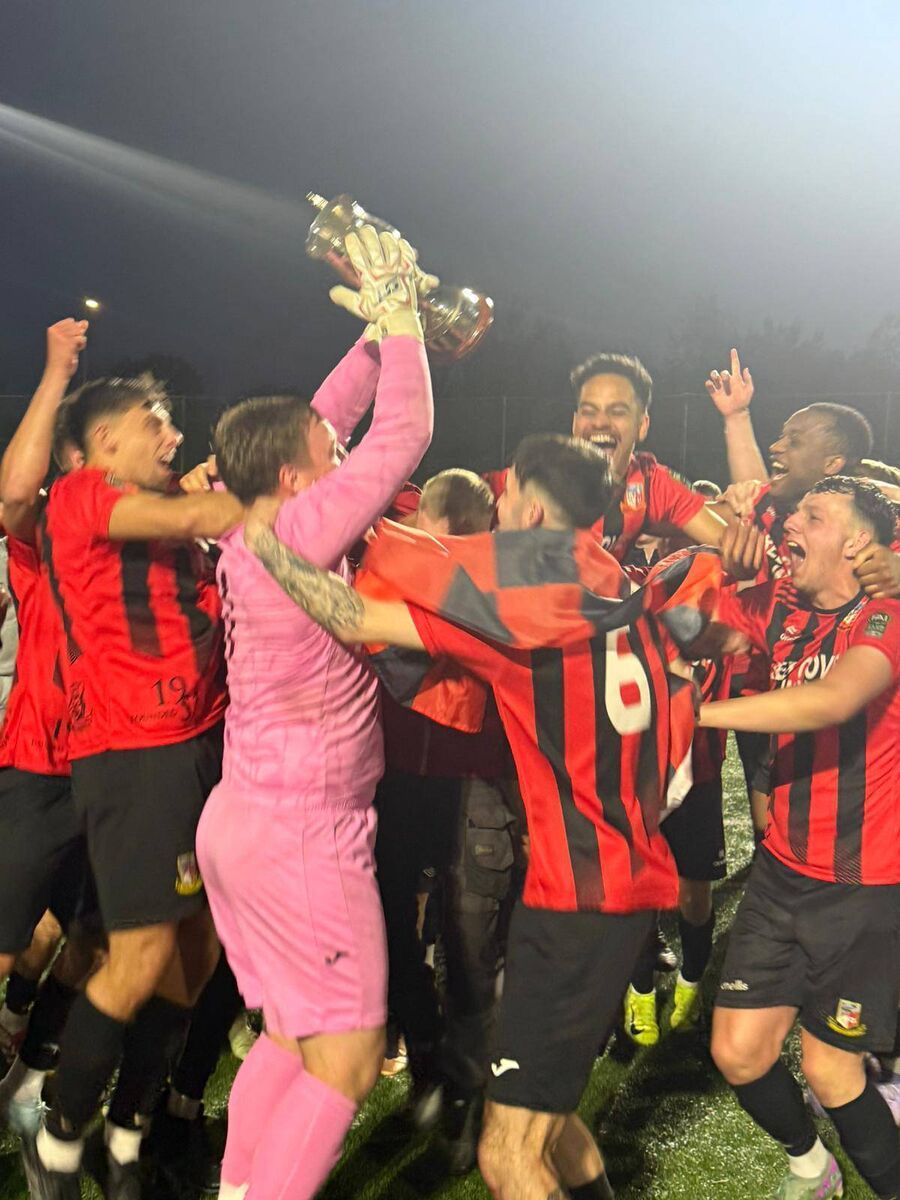 Ringmahon captain Cian O'Connor celebrates with team-mates after the winning the Beamish Stout Junior Premier Division trophy. Ringmahon captain Cian O'Connor celebrates with team-mates after the winning the Beamish Stout Junior Premier Division trophy.
