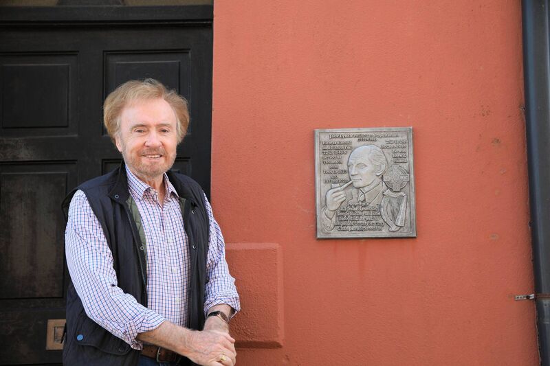 Cahal Dunne at the house where his uncle Jack Lynch was born in Shandon. Picture: John Berry