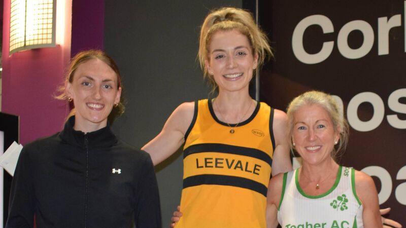 Niamh Allen from the Leevale club creates history crossing the line first ahead of the men in the race