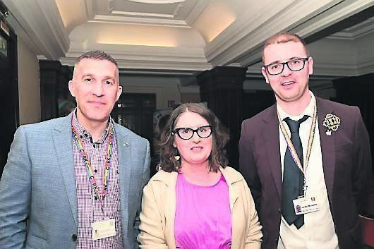 James Leonard and Jordan McCarthy of Cork City Council with Sandra Morrissey of Blackpool Tidy Village Group at the Lord Mayor’s Civic, Culture Community & Voluntary, and Culture Awards Ceremony 2025. Picture: Larry Cummins
James Leonard and Jordan McCarthy of Cork City Council with Sandra Morrissey of Blackpool Tidy Village Group at the Lord Mayor’s Civic, Culture Community & Voluntary, and Culture Awards Ceremony 2025. Picture: Larry Cummins